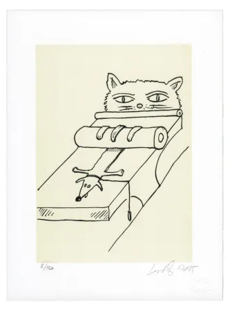 Litografía Nørgard - Chien écrasé