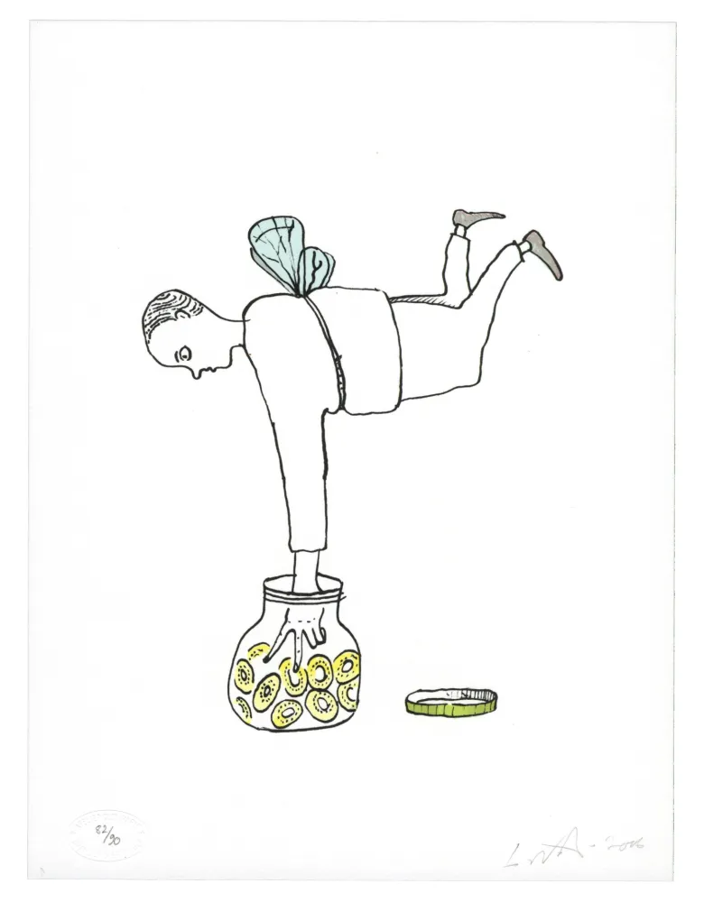 Litografía Nørgard - Homme Papillon