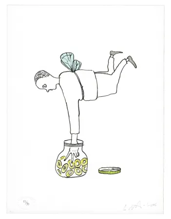 Litografía Nørgard - Homme Papillon