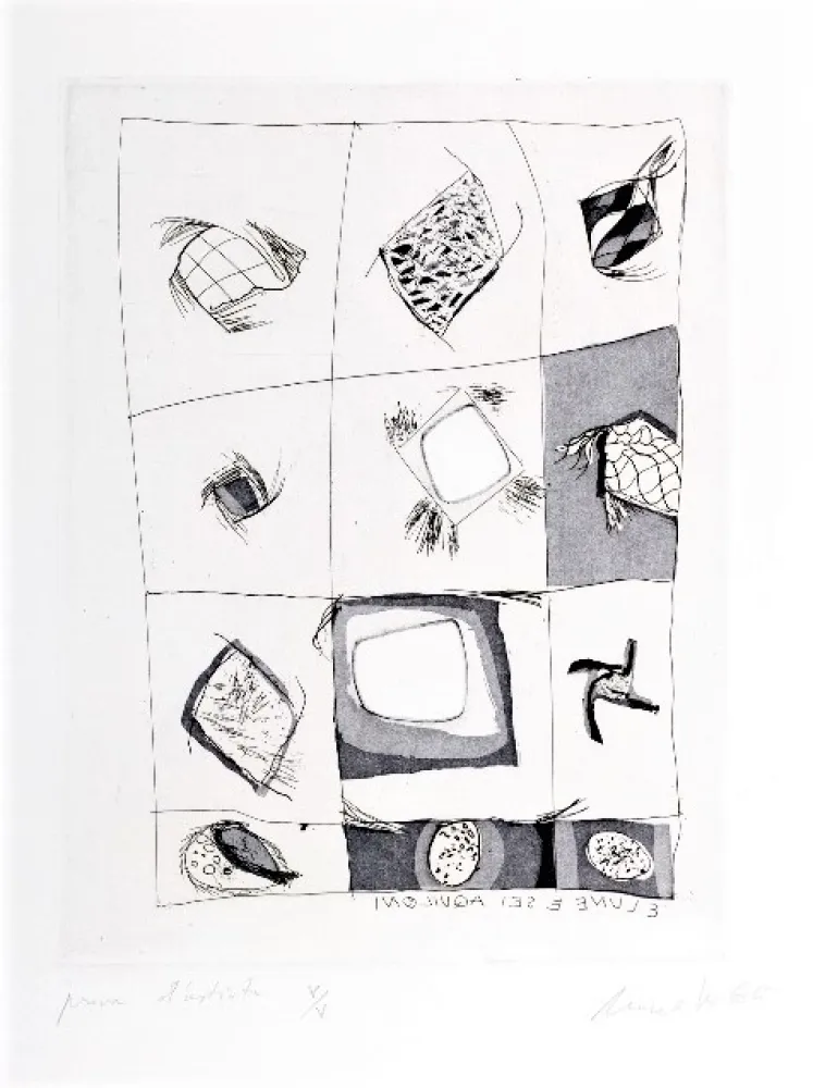 Aguafuerte Novelli - 3 lune e sei aquiloni