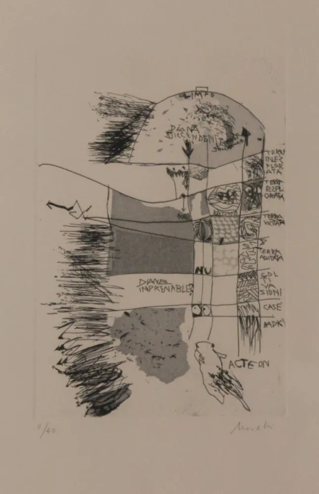 Litografía Novelli - DAS BAD DER DIANA