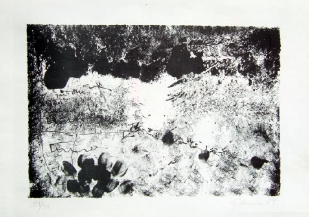 Litografía Novelli - Senza titolo