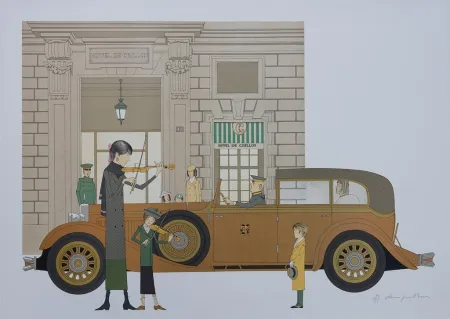 Litografía Noyer - Hôtel de Crillon