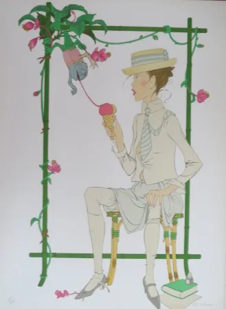 Litografía Noyer - Le caméleon