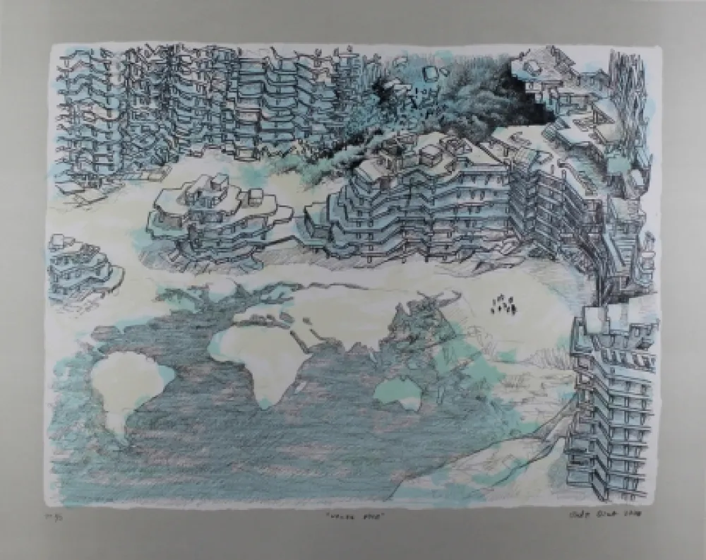 Litografía Oiwa - North Pole