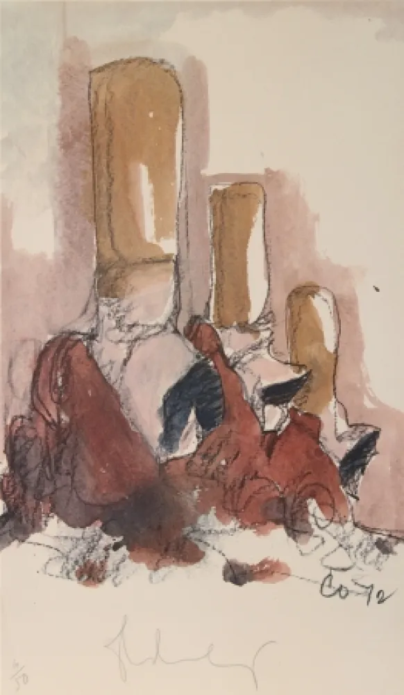 Litografía Oldenburg - Fagends Carved in Rock, Fagend Canyon