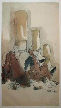 Litografía Oldenburg - Fagends Carved in Rock Fagend Canyon