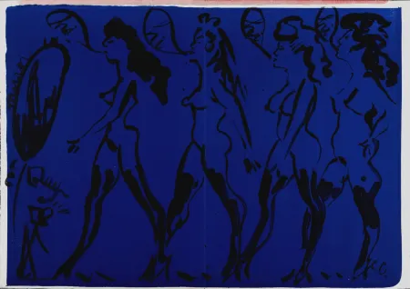 Litografía Oldenburg - Parade of Women, 1964 - Hand-Signed!