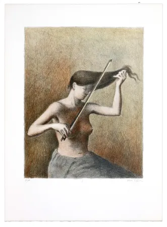 Litografía Olivier O - Romances Muettes (Le menuet des poux)