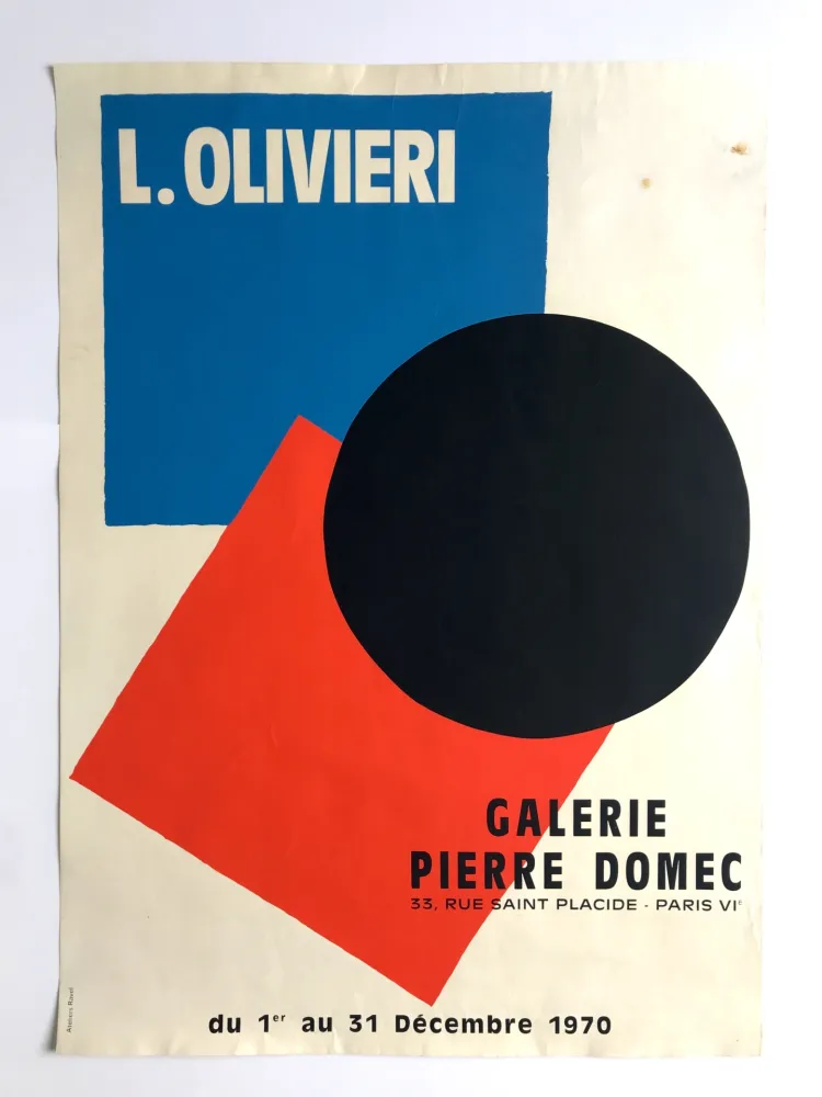 Cartel Olivieri - Galerie Pierre Domec