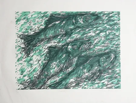 Grabado En Madera Olsen - Lachse / Salmon