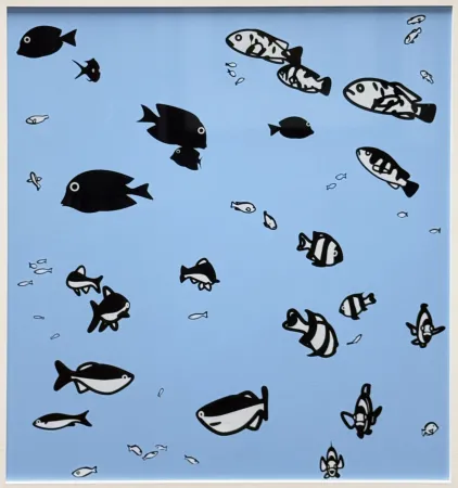 Serigrafía Opie - We swam amongst the fishes (version 1)