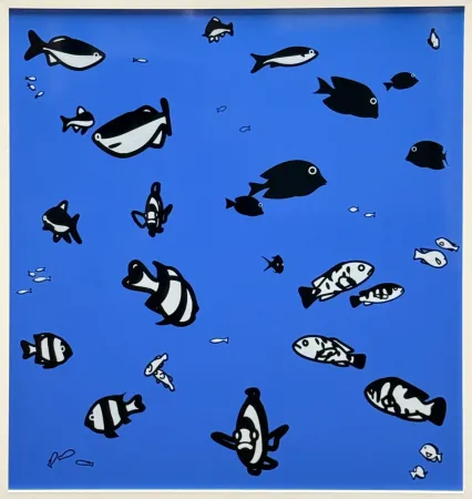 Serigrafía Opie - We swam amongst the fishes (Version 2)
