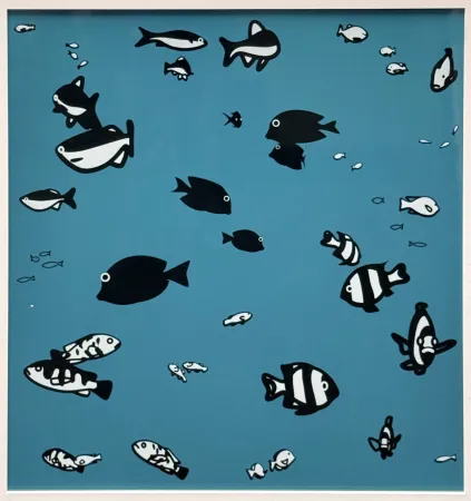 Serigrafía Opie - We swam amongst the fishes (version 4)