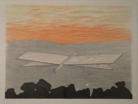 Litografía Oppenheim - Der Zypressenschwärmer.