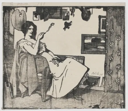 Grabado En Madera Orlik - Im Atelier