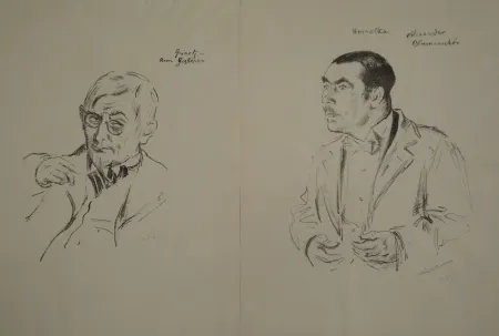 Litografía Orlik - Schauspielerbildnisse 