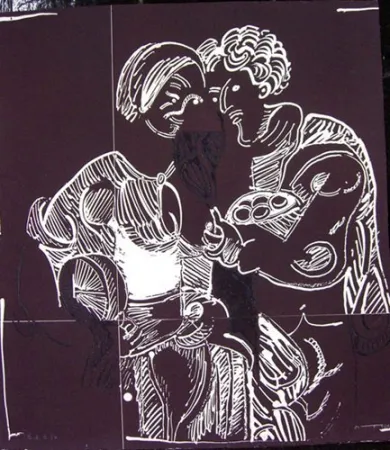 Aguafuerte Ortega - AMOR CAMPESINO