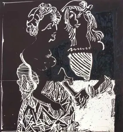 Aguafuerte Ortega - Enamorados