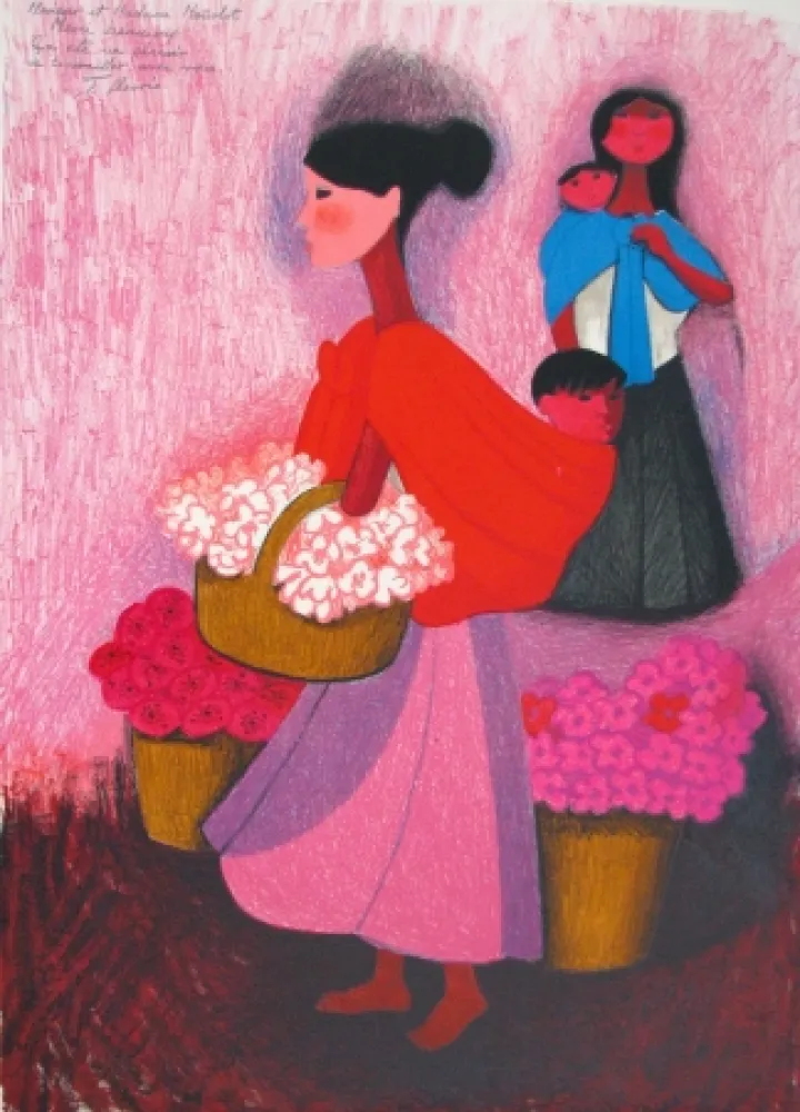 Litografía Osorio  - Camino al mercado