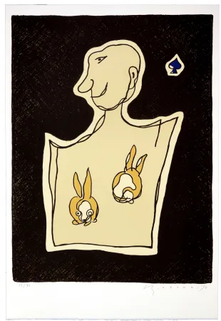 Litografía Otsuki - As de pique