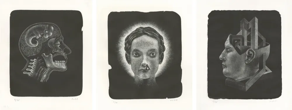 Litografía Ott - Die Heilige (La sainte) - Triptyque