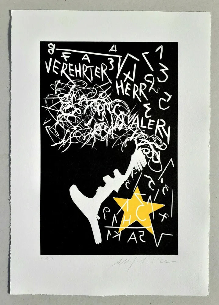 Linograbado Paladino - Cher monsieur Einstein