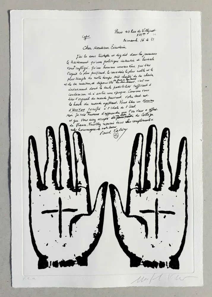 Linograbado Paladino - Cher monsieur Einstein (tav. 4)