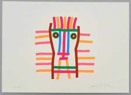 Serigrafía Paladino - I volti, Uno