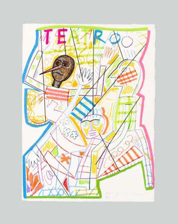 Serigrafía Paladino - Pinocchio