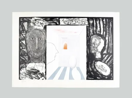 Litografía Paladino - Senza titolo