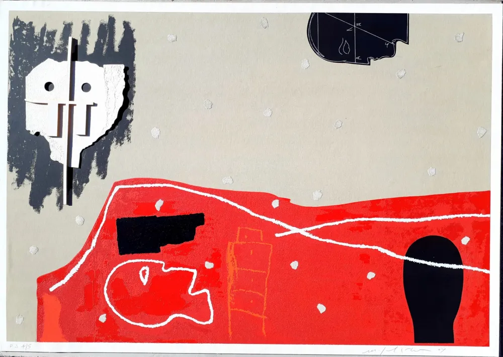 Serigrafía Paladino - Sipario