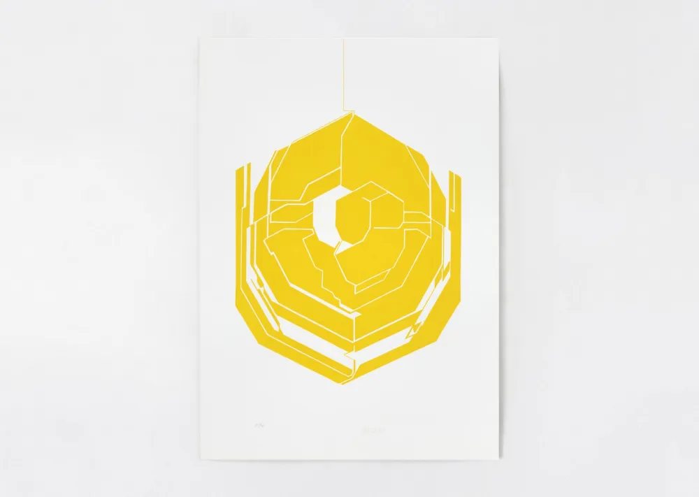 Litografía Palazuelo - Emblema I (jaune)