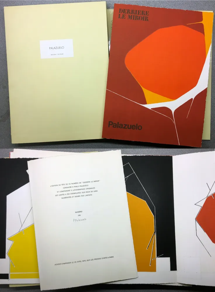 Libro Ilustrado Palazuelo - PALAZUELO. DERRIÈRE LE MIROIR N° 184. Mars 1970. TIRAGE DE LUXE SIGNÉ.