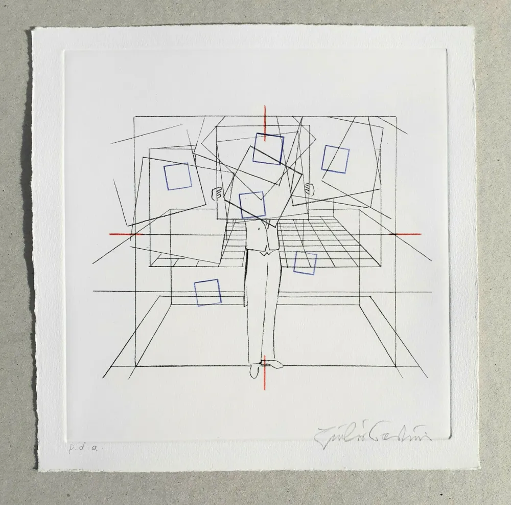 Grabado Paolini - Cinque esercizi di stile (tav. A)