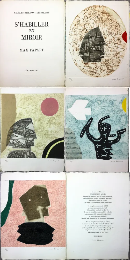 Libro Ilustrado Papart - G. Ribement Dessaigne : S 'HABILLER EN MIROIR (1977)