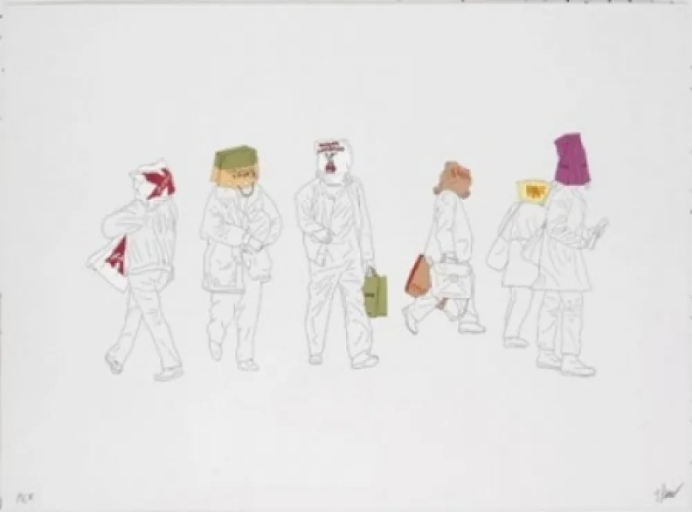 Litografía Partegas - Shopping Heads