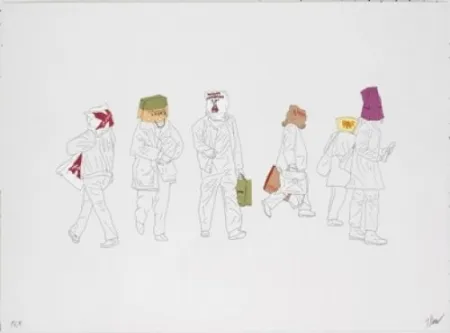 Litografía Partegas - Shopping Heads