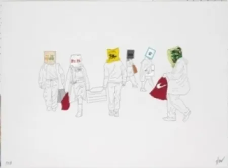 Litografía Partegas - Shopping Heads