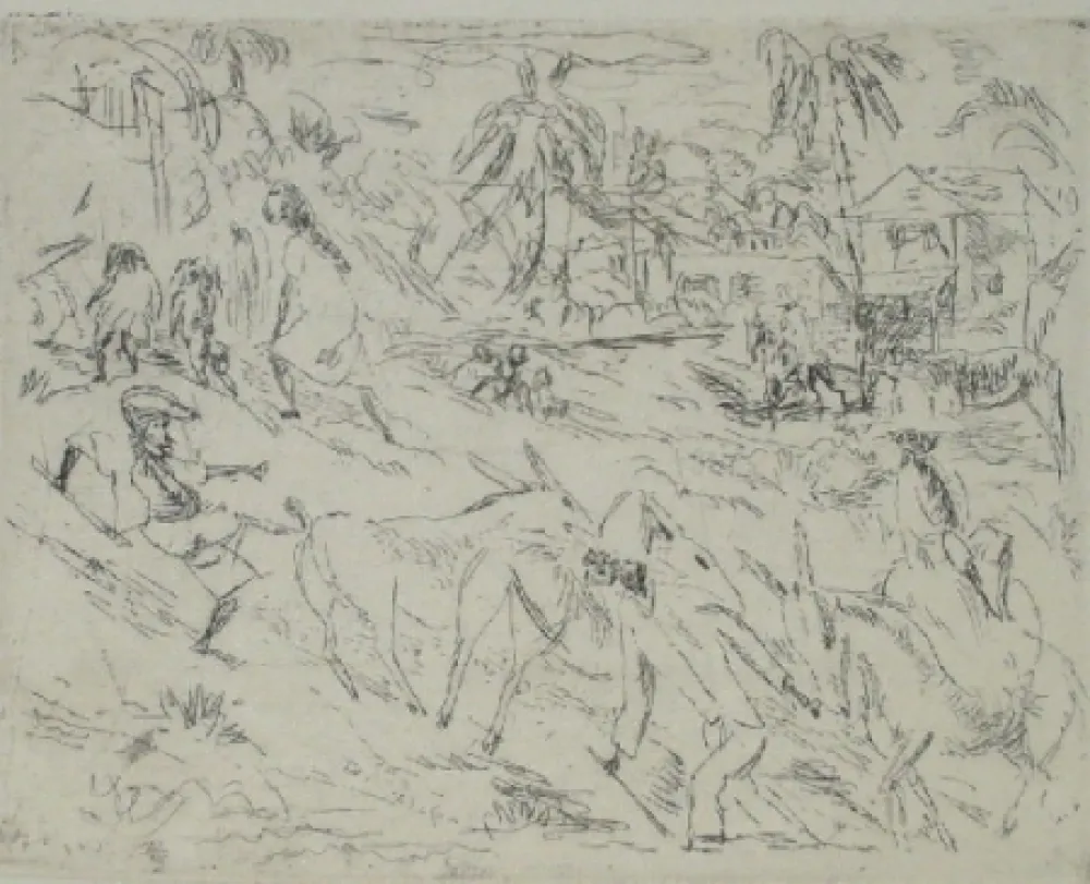 Aguafuerte Pascin - Campagne cubaine