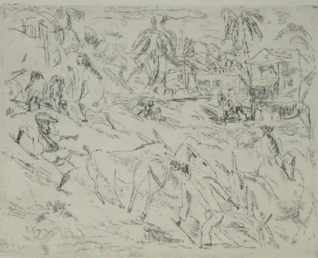 Aguafuerte Pascin - Campagne cubaine