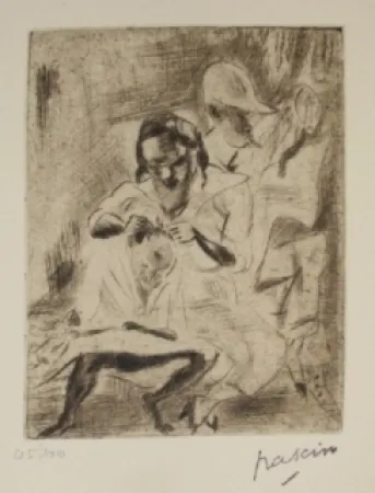 Punta Seca Pascin - Chercheuse de poux