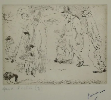 Punta Seca Pascin - Dans la rue