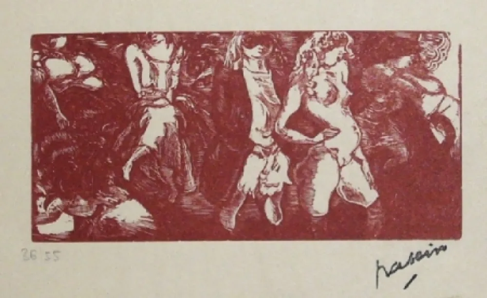 Litografía Pascin - Filles de la nuit