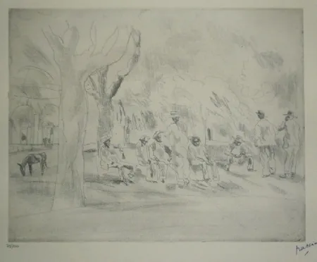 Grabado Pascin - Nègres en Floride