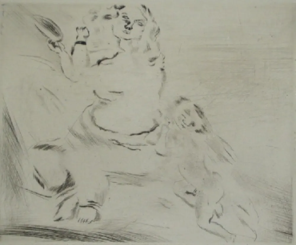 Punta Seca Pascin - Venus et l'Amour