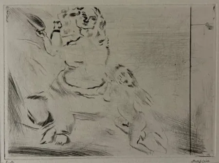 Punta Seca Pascin - Vénus et l'amour