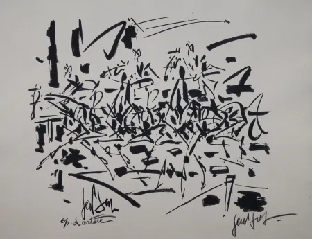 Litografía Paul  -  COURSE DE CHEVAUX / RACING HORSES - Lithographie Originale / Original Lithography