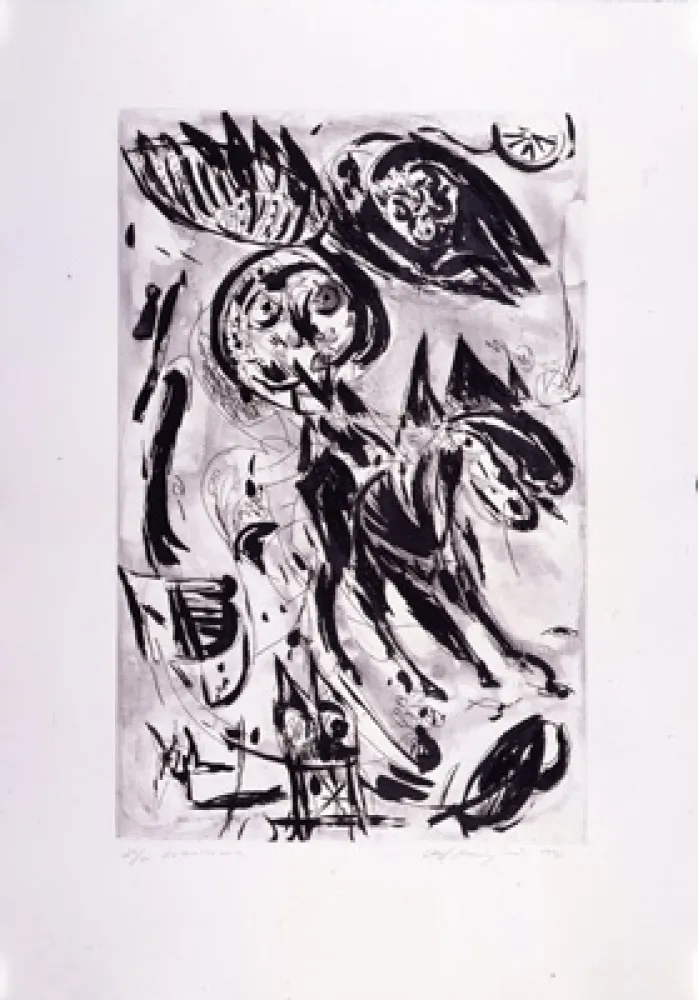 Grabado Pedersen - Cavalier noir