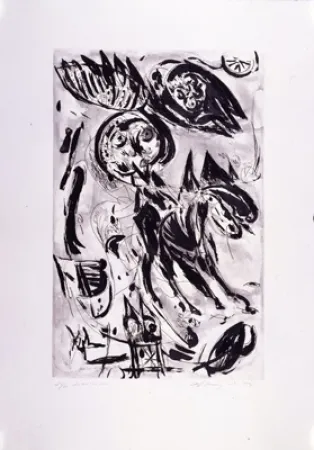 Grabado Pedersen - Cavalier noir